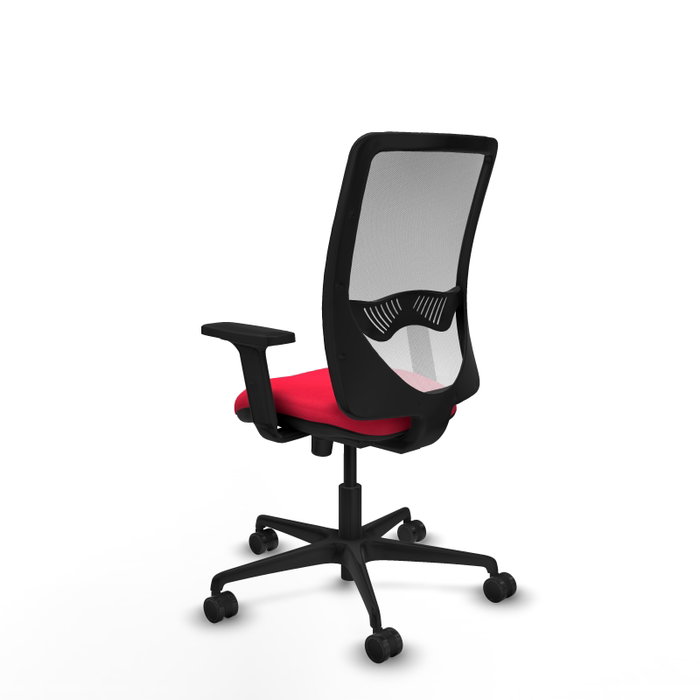 PIQUERAS Y CRESPO Chaise Zulema Synchro Rouge et Blanc, Accoudoirs 2D, Sans appui-tête