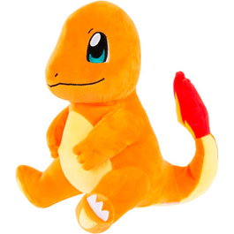 JAZWARES Peluche Charmander Pokemon 22 cm, Figurine en Peluche Souple