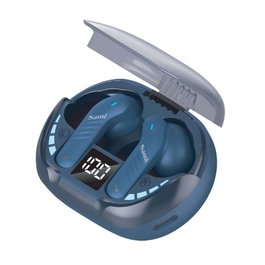SAMI Auric sami gaming bleu silicone TWS avec écran LCD