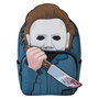 LOUNGEFLY Sac à dos Michael Myers Halloween 45 cm en cuir vegan, bretelles réglables, multiples poches et détails phosphorescents