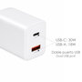 MAURER Adaptateur de charge rapide double port USB-A et USB-C 33W