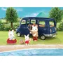 Sylvanian Families Monospace 7 Places - Voiture avec Portes Ouvrantes et Banquettes Transformables en Lit - Figurines Miniatures