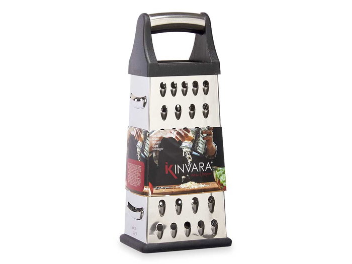 Kinvara Râpe multifonction en acier inoxydable noir et argent 22x9,4x6,7 cm (Set de 12)