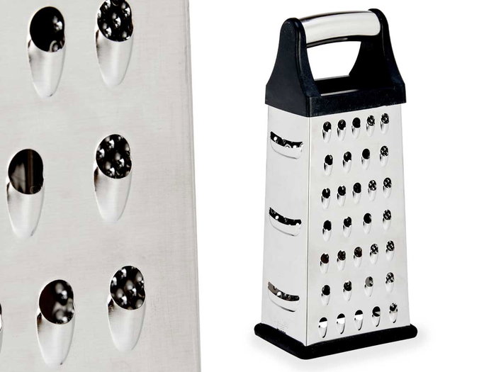 Kinvara Râpe multifonction en acier inoxydable noir et argent 22x9,4x6,7 cm (Set de 12)