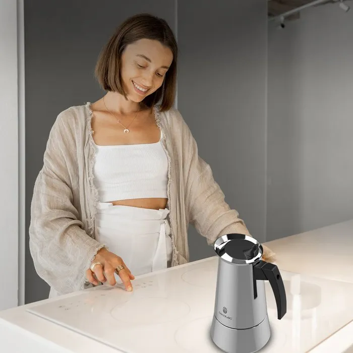 Cecotec Piccolina 900 Cafetière Italienne 450 ml, 10 tasses, Compatible Induction