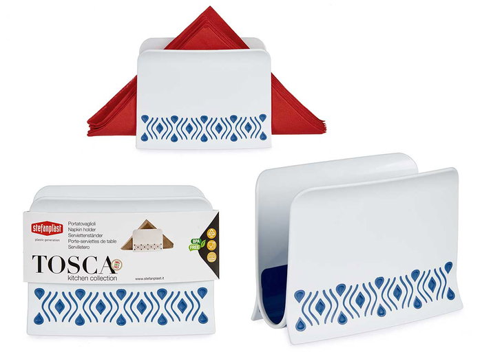 Stefanplast Serviette de Table Plastique Tosca Bleu 8 x 11 x 15 cm (Set de 8) Stefanplast Serviette de Table Plastique Tosca Bleu 8 x 11 x 15 cm (Set de 8)