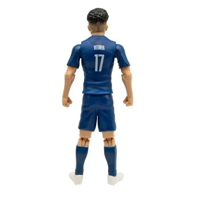 Megableu - Figurine articulée PSG Vitinha - Joueur Paris Saint-Germain - 20 cm - Ultra réaliste - Maillot 17 - Collection officielle