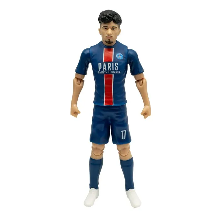 Megableu - Figurine articulée PSG Vitinha - Joueur Paris Saint-Germain - 20 cm - Ultra réaliste - Maillot 17 - Collection officielle