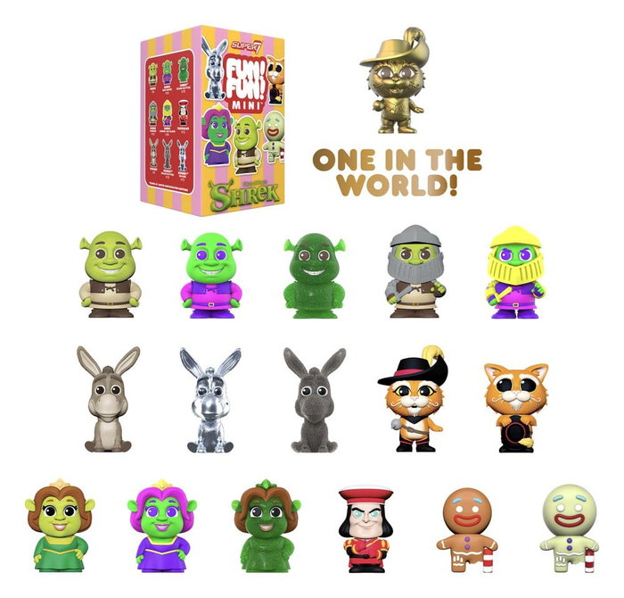 Super7 Shrek Fun! Fun! Mini Wave 01 Blind Box Display (9 figurines) Super7 Shrek Fun! Fun! Mini Wave 01 Blind Box Display (9 figurines)