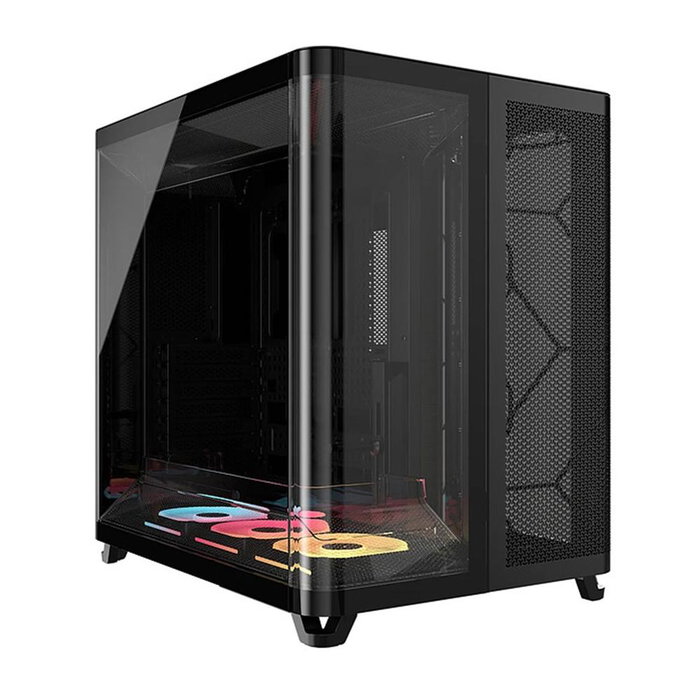 Corsair AIR 5400 RS-R Boîtier PC semi-tour triple chambre ARGB, verre trempé, noir, compatibilité ATX/E-ATX Corsair AIR 5400 RS-R Boîtier PC semi-tour triple chambre ARGB, verre trempé, noir, compatibilité ATX/E-ATX