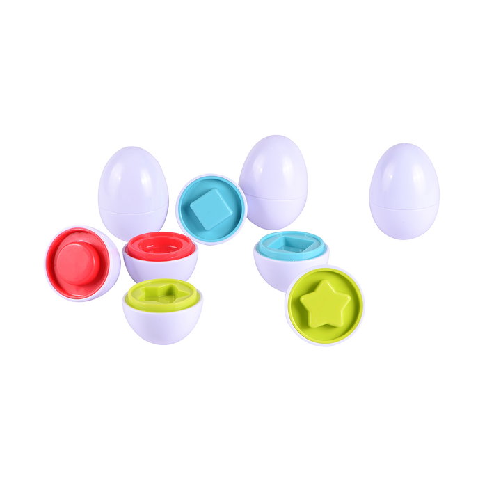 TACHAN Pack de 6 Œufs de Couleurs à Emboîtement - Jouet Éducatif pour Apprendre les Formes et Couleurs - Motricité Fine - À Partir de 1 An