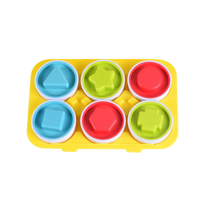 TACHAN Pack de 6 Œufs de Couleurs à Emboîtement - Jouet Éducatif pour Apprendre les Formes et Couleurs - Motricité Fine - À Partir de 1 An