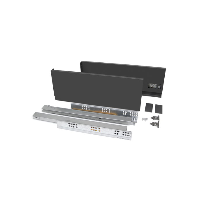 Emuca Kit Tiroir extérieur Vertex 450mm Gris anthracite Emuca Kit Tiroir extérieur Vertex 450mm Gris anthracite
