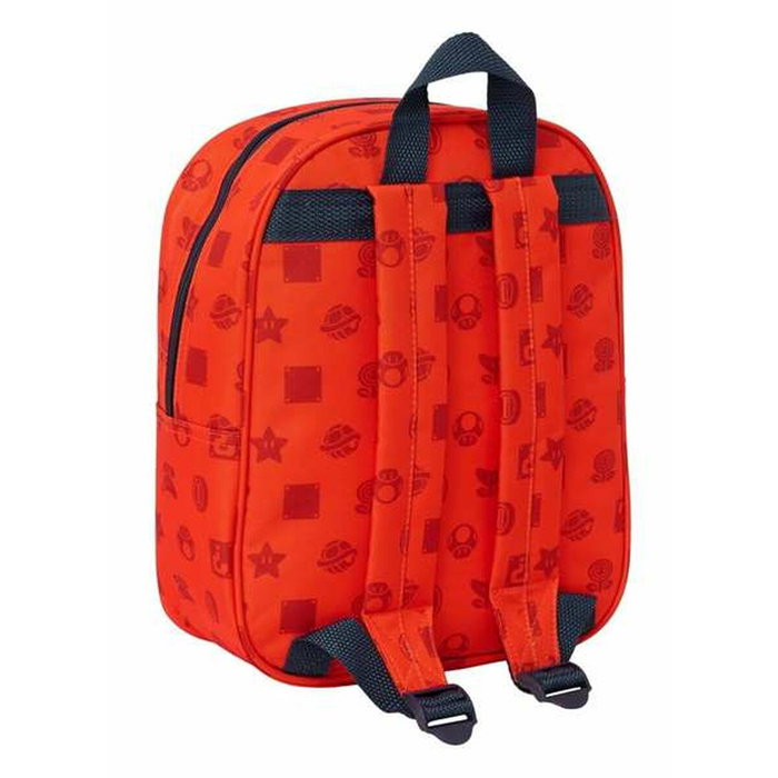 Safta Cartable Super Mario 3D Rouge et Bleu Marine 22x27x10cm