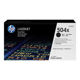 HP Pack de 2 cartouches de toner 504X Noir (CE250XD)