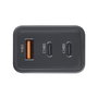 Intenso Chargeur mural GaN W65ACC 2x USB Type-C et 1x USB Type-A 65W