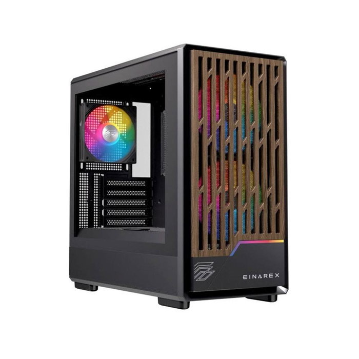 Einarex PM400 Boîtier PC Gaming micro-ATX Semitorre avec Ventilateurs RGB Noir et Panneau en Verre Trempé Einarex PM400 Boîtier PC Gaming micro-ATX Semitorre avec Ventilateurs RGB Noir et Panneau en Verre Trempé