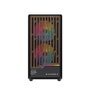 Einarex PM400 Boîtier PC Gaming micro-ATX Semitorre avec Ventilateurs RGB Noir et Panneau en Verre Trempé