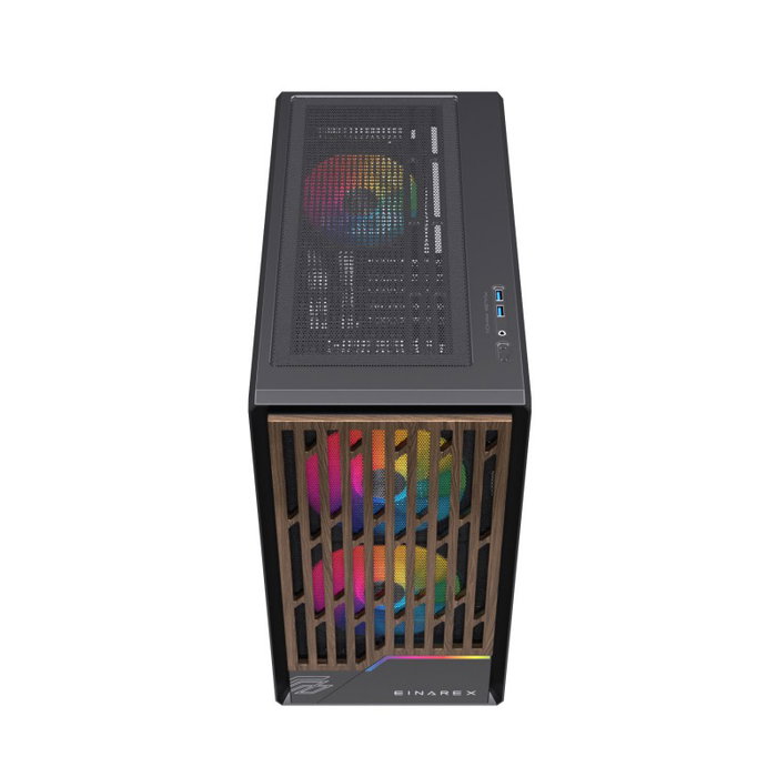 Einarex PM400 Boîtier PC Gaming micro-ATX Semitorre avec Ventilateurs RGB Noir et Panneau en Verre Trempé Einarex PM400 Boîtier PC Gaming micro-ATX Semitorre avec Ventilateurs RGB Noir et Panneau en Verre Trempé