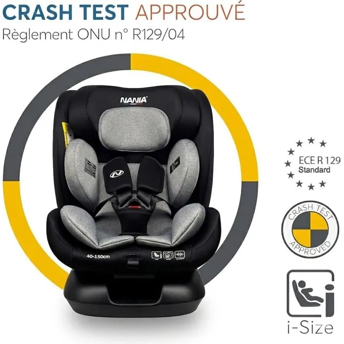 Nania Prato Evol Siège Auto Enfant 40-150 cm I-Size Inclinable