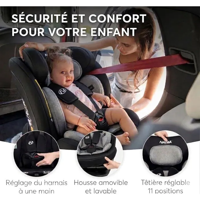 Nania Prato Evol Siège Auto Enfant 40-150 cm I-Size Inclinable