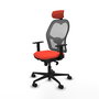 Chaise de Bureau avec Appui-tête Jorquera Piqueras y Crespo 1D036N2 Orange Foncé