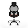 Chaise de Bureau avec Appui-tête Jorquera Piqueras y Crespo 1D036N2 Orange Foncé
