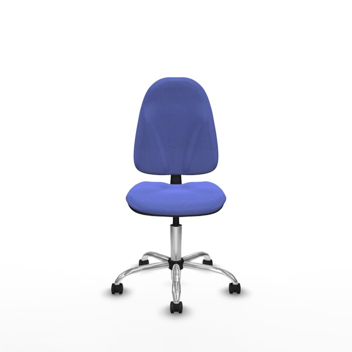 PIQUERAS Y CRESPO Chaise de bureau Algarra, tissu bleu clair, base chromée