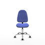 PIQUERAS Y CRESPO Chaise de bureau Algarra, tissu bleu clair, base chromée