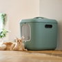 Rotho Bac à litière pour chats Vert Plastique