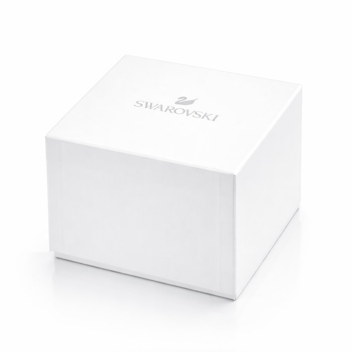 Swarovski Cravate en Laine Bleue Motif Pied-de-Poule avec Clip