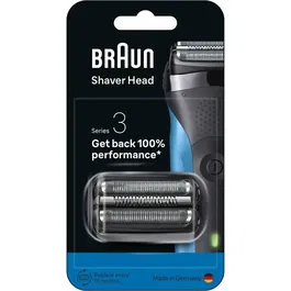 Braun Series 3 Tête de Rasoir - 2 Grilles - Compatible Rasoirs Braun Series 3 - Fabriquée en Allemagne