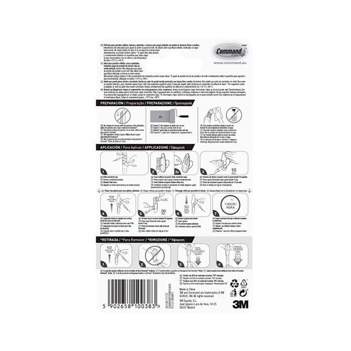 Crochet pour suspendre 3M 1,3 kg Argenté Métal (1 Unité) Crochet pour suspendre 3M 1,3 kg Argenté Métal (1 Unité)