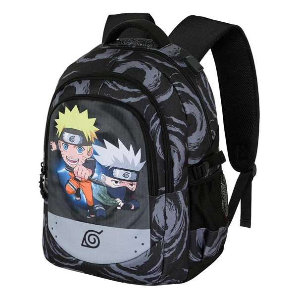 Karactermania Mochila Naruto Run Plus Fan Kid Sac à dos avec compartiments et port USB - Dimensions 44x34x21 cm