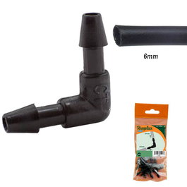 Riegolux Raccord de goutte-à-goutte connexion en angle 4-6mm (Lot de 10)