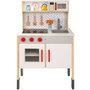 Woomax Cuisine jouet en bois électrique avec vitroceramique, four et accessoires, 59.5 x 30 x 94.5 cm