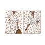 Home ESPRIT Toile Femme Urbaine Blanc Marron (Lot de 2)