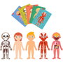 APLI KIDS Puzzle Corps Humain 240 Pièces avec 5 Puzzles et Fiches Multilingues - Brillant dans le Noir - Réf. 19438