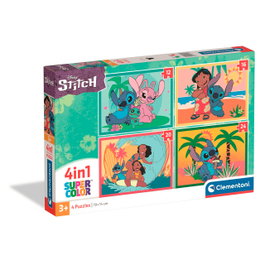 Clementoni Coffret 4 en 1 Stitch - Puzzles Progressifs