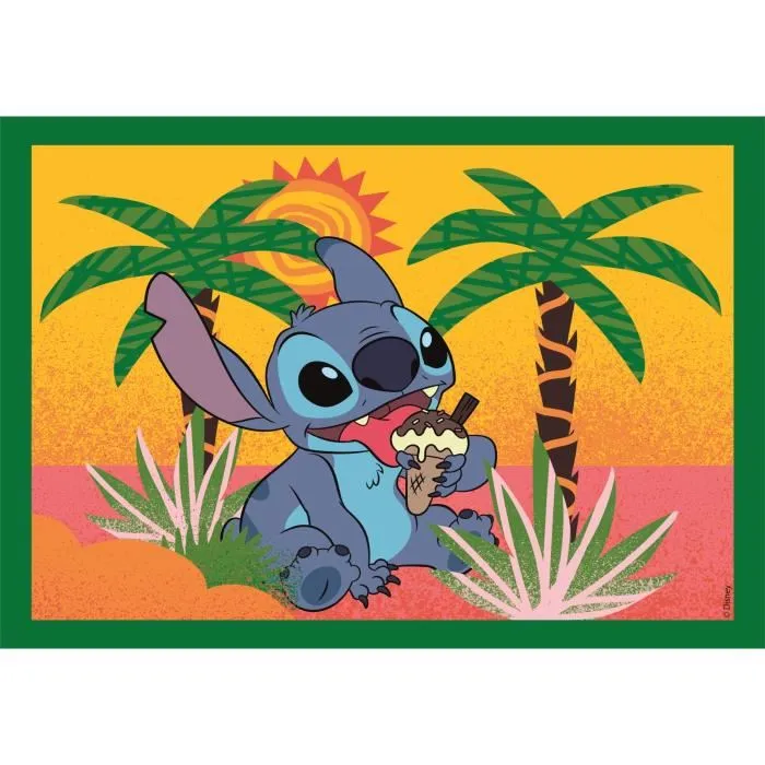 Clementoni Puzzle 4 en 1 Stitch Dessins Animés - 4 Puzzles Progressifs (12, 16, 20, 24 Pièces) pour Enfants à Partir de 3 Ans