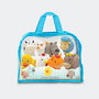TACHAN Sac de 8 Figurines de Bain Animaux de la Ferme en Caoutchouc - Langues Multilingues