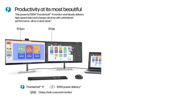 HP Écran 4K Thunderbolt 4 Series 7 Pro 27 pouces - 727pk