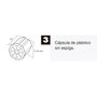 WOLFPACK LINEA PROFESIONAL Embout de tube pour volet en plastique sans pointe pour axe 60 mm