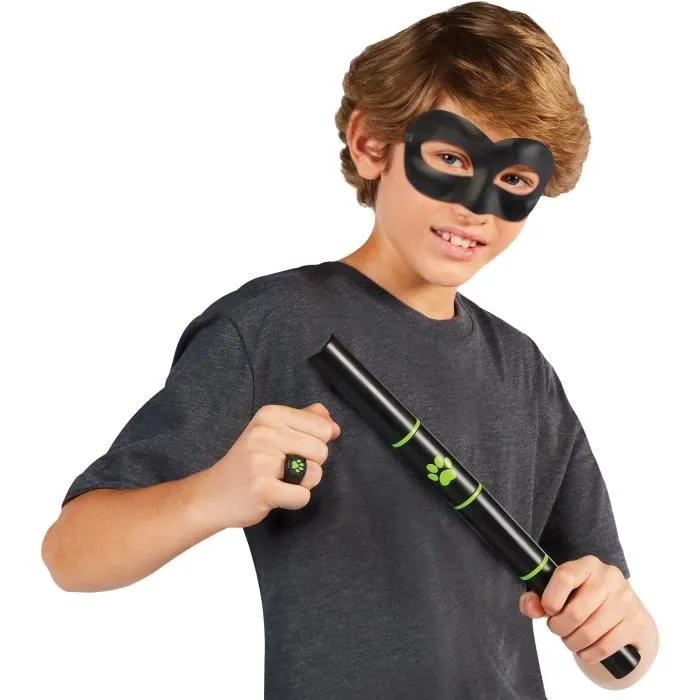 BANDAI Miraculous Set de Transformation Chat Noir - Accessoire Magique, Bijou, Kwami et Masque - Jouet Enfant 4 Ans