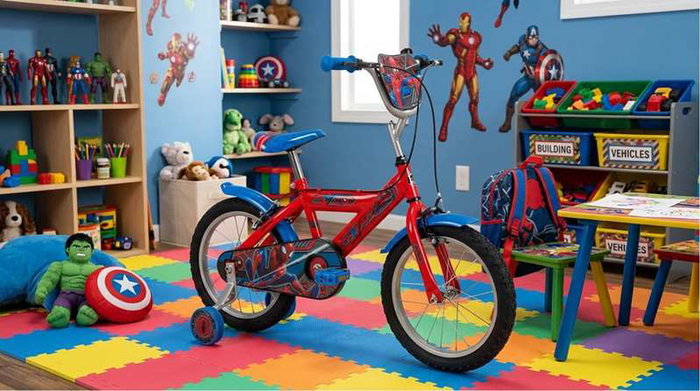 Huffy Bicicleta Spiderman Vélo pour Enfant 16" - De 5 à 8 Ans