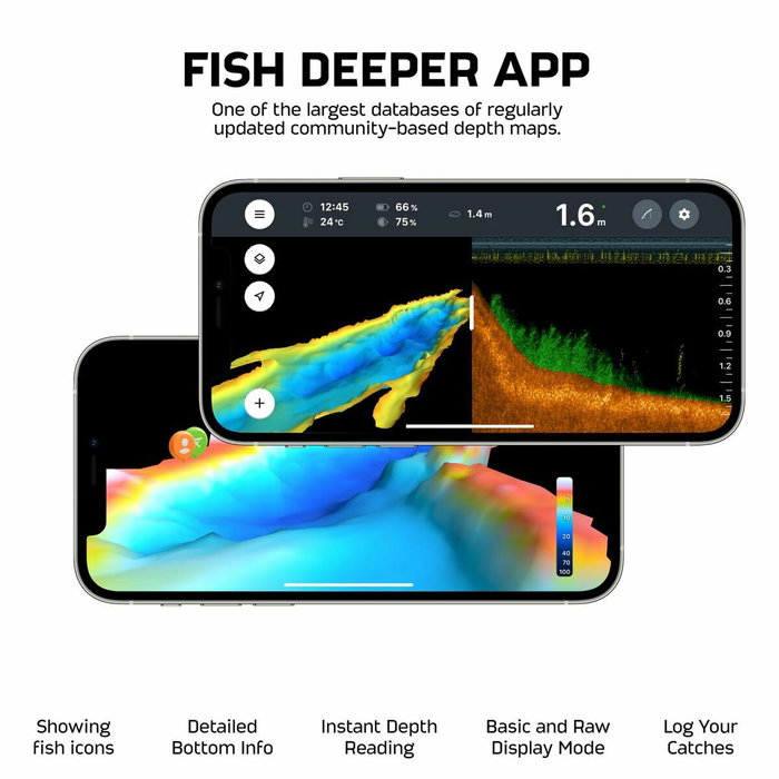 Deeper CHIRP+ 3 Sondeur sans fil avec GPS et cartographie 3D Deeper CHIRP+ 3 Sondeur sans fil avec GPS et cartographie 3D