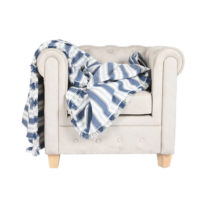 Couvre-Lits Home ESPRIT Bleu Gris