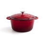 Bidasoa Casserole avec Couvercle Fierro Rouge Ø 24 cm 3,7 L (2 Unités)