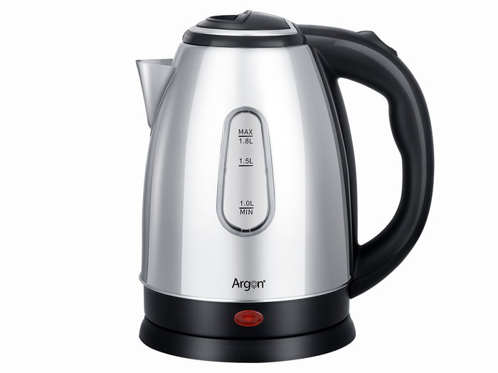 Argon Bouilloire Inox 1,8L 22x23x16 cm Argent et Noir (Set de 6) Argon Bouilloire Inox 1,8L 22x23x16 cm Argent et Noir (Set de 6)