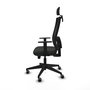 Piqueras y Crespo Chaise de Bureau Horna avec Appui-tête et mécanisme Sincro/Traslack, Noir